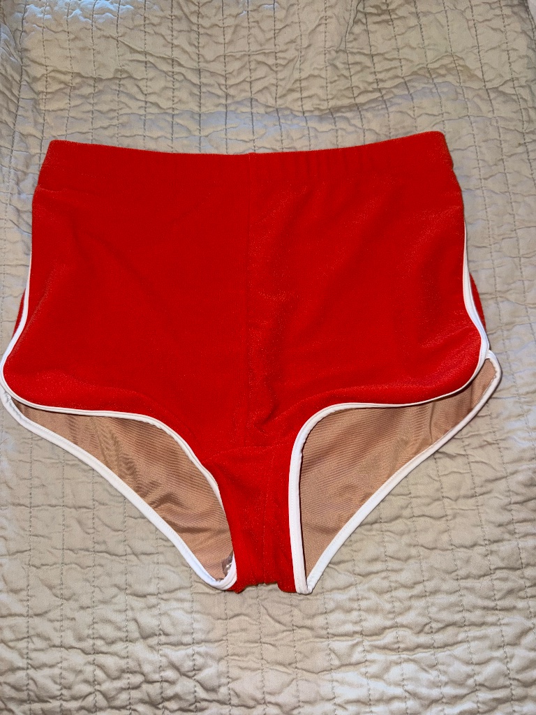 Gnash Swim Towelling Swim Shorts In Tomato Light Red Sz M Nwt — image 4 of 6